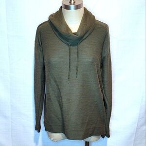 Jones New York Cowl Neck Long Sleeve Shirt Size Small